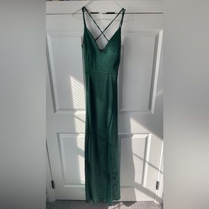 Windsor Prom Dress-Emerald Green-Size Small- Lace up back- only worn once